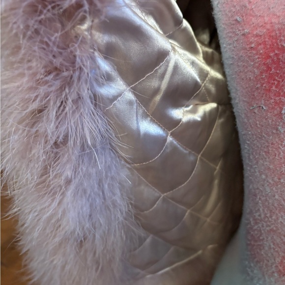 Lamarque Deora blush 100% turkey feathers jacket! XS Not included in sale - Picture 6 of 8